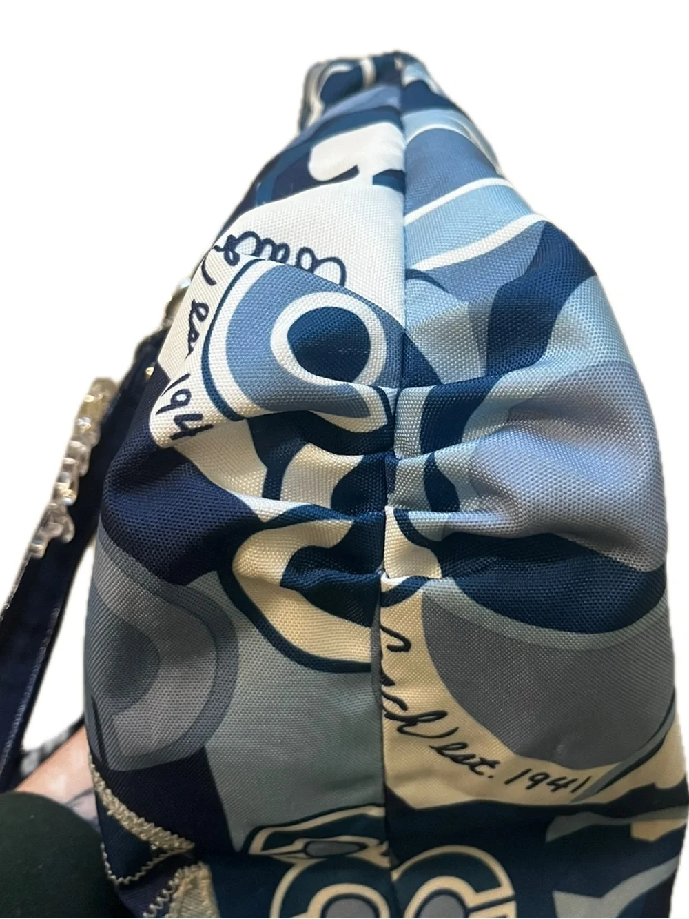 Coach Poppy Glam Pop Denim Appliqué Tote